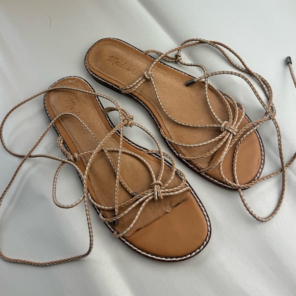 Madewell Leather Lace up Gladiator Sandals - Picture 3 of 3
